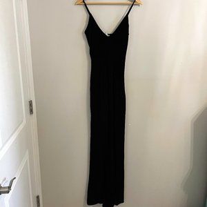 Black Velvet V-Neck Jumper